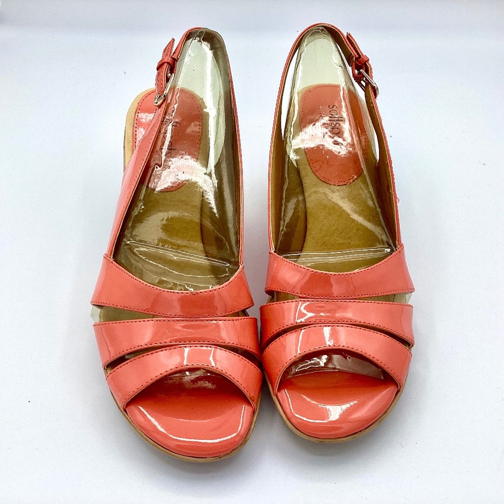 Softspots Neima Coral Coast Patent Sling Back Sandals (8.5M) - New